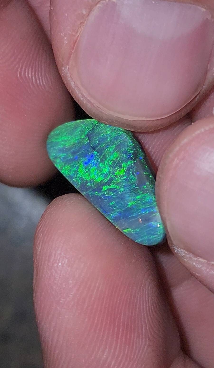 5.36ct Australian Opal Lightning Ridge Semi-Black Opal