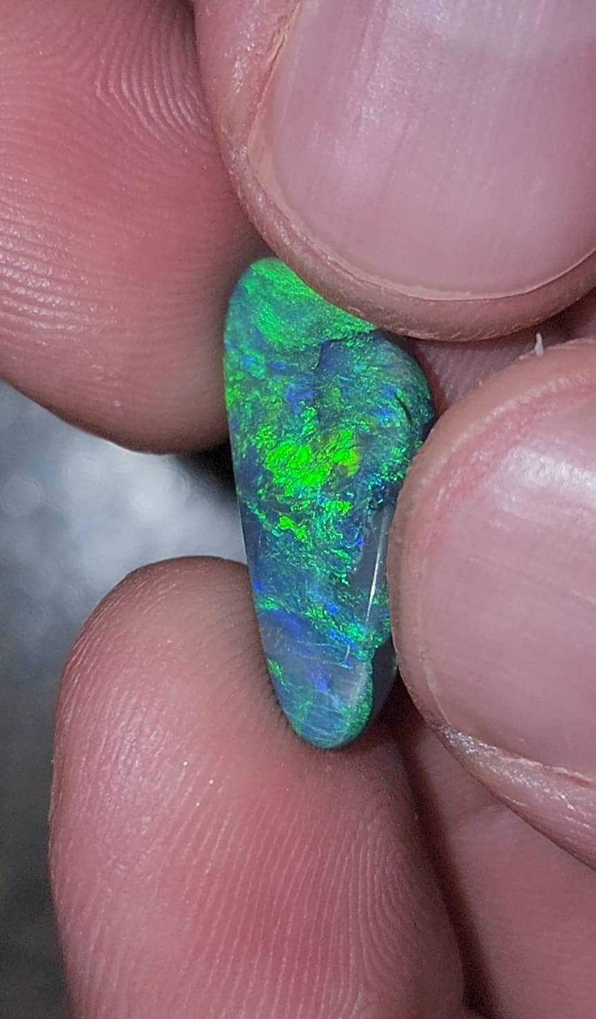 5.36ct Australian Opal Lightning Ridge Semi-Black Opal